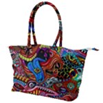 Psychedelic Trippy Hippie  Weird Art Canvas Shoulder Bag