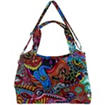 Psychedelic Trippy Hippie  Weird Art Double Compartment Shoulder Bag