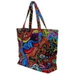 Psychedelic Trippy Hippie  Weird Art Zip Up Canvas Bag
