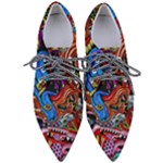 Psychedelic Trippy Hippie  Weird Art Pointed Oxford Shoes
