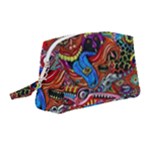 Psychedelic Trippy Hippie  Weird Art Wristlet Pouch Bag (Medium)