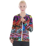Psychedelic Trippy Hippie  Weird Art Casual Zip Up Jacket