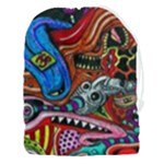 Psychedelic Trippy Hippie  Weird Art Drawstring Pouch (3XL)
