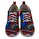 Psychedelic Trippy Hippie  Weird Art Women Athletic Shoes