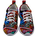 Psychedelic Trippy Hippie  Weird Art Kids Athletic Shoes