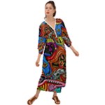 Psychedelic Trippy Hippie  Weird Art Grecian Style  Maxi Dress