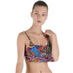 Psychedelic Trippy Hippie  Weird Art Layered Top Bikini Top 