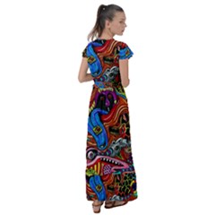 Flutter Sleeve Maxi Dress 