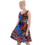 Psychedelic Trippy Hippie  Weird Art Knee Length Skater Dress
