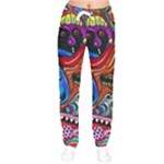 Psychedelic Trippy Hippie  Weird Art Women Velvet Drawstring Pants