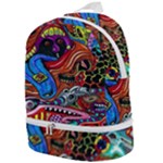 Psychedelic Trippy Hippie  Weird Art Zip Bottom Backpack