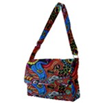 Psychedelic Trippy Hippie  Weird Art Full Print Messenger Bag (M)