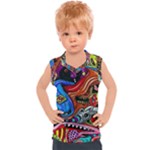 Psychedelic Trippy Hippie  Weird Art Kids  Sport Tank Top