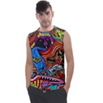 Psychedelic Trippy Hippie  Weird Art Men s Regular Tank Top
