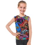 Psychedelic Trippy Hippie  Weird Art Kids  Mesh Tank Top