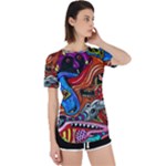 Psychedelic Trippy Hippie  Weird Art Perpetual Short Sleeve T-Shirt