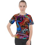 Psychedelic Trippy Hippie  Weird Art Women s Sport Raglan T-Shirt