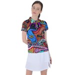 Psychedelic Trippy Hippie  Weird Art Women s Polo T-Shirt