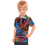 Psychedelic Trippy Hippie  Weird Art Kids  Polo T-Shirt