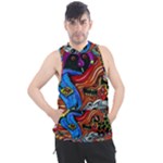 Psychedelic Trippy Hippie  Weird Art Men s Sleeveless Hoodie