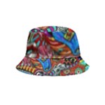 Psychedelic Trippy Hippie  Weird Art Bucket Hat (Kids)