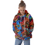 Psychedelic Trippy Hippie  Weird Art Kids  Oversized Hoodie