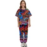Psychedelic Trippy Hippie  Weird Art Kids  T-Shirt and Pants Sports Set