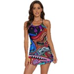 Psychedelic Trippy Hippie  Weird Art 2-in-1 Flare Activity Dress