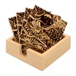 Psychedelic Trippy Hippie  Weird Art Bamboo Coaster Set