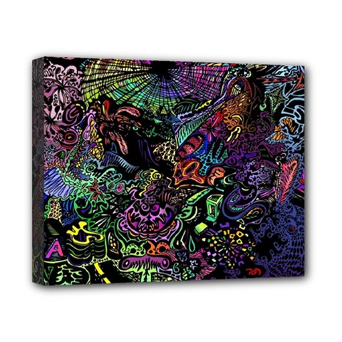 Trippy Dark Psychedelic Canvas 10  x 8  (Stretched) from ArtsNow.com