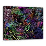 Trippy Dark Psychedelic Canvas 20  x 16  (Stretched)