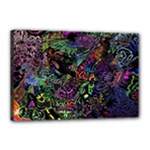 Trippy Dark Psychedelic Canvas 18  x 12  (Stretched)