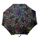 Trippy Dark Psychedelic Folding Umbrellas
