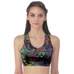 Trippy Dark Psychedelic Fitness Sports Bra