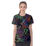 Trippy Dark Psychedelic Women s Cotton T-Shirt