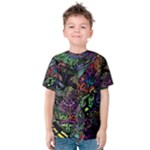 Trippy Dark Psychedelic Kids  Cotton T-Shirt