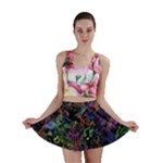 Trippy Dark Psychedelic Mini Skirt
