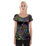 Trippy Dark Psychedelic Cap Sleeve Top