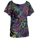 Trippy Dark Psychedelic Women s Oversized T-Shirt