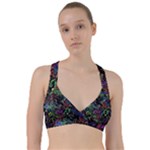 Trippy Dark Psychedelic Sweetheart Sports Bra