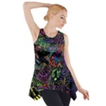 Trippy Dark Psychedelic Side Drop Tank Tunic