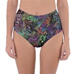 Trippy Dark Psychedelic Reversible High-Waist Bikini Bottoms