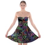 Trippy Dark Psychedelic Strapless Bra Top Dress