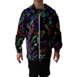 Trippy Dark Psychedelic Kids  Hooded Windbreaker