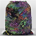 Trippy Dark Psychedelic Drawstring Bag (Large)
