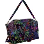 Trippy Dark Psychedelic Canvas Crossbody Bag