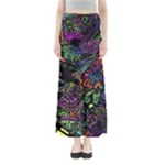 Trippy Dark Psychedelic Full Length Maxi Skirt