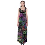 Trippy Dark Psychedelic Empire Waist Maxi Dress