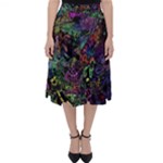 Trippy Dark Psychedelic Classic Midi Skirt