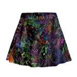 Trippy Dark Psychedelic Mini Flare Skirt